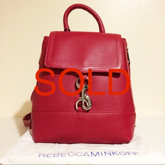 Rebecca Minkoff Handbags - Rebecca Minkoff Red Leather Convertible Backpack